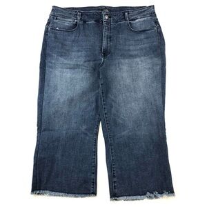 NYDJ Caliente denim stretch cotton raw hem crop jeans Size 16W